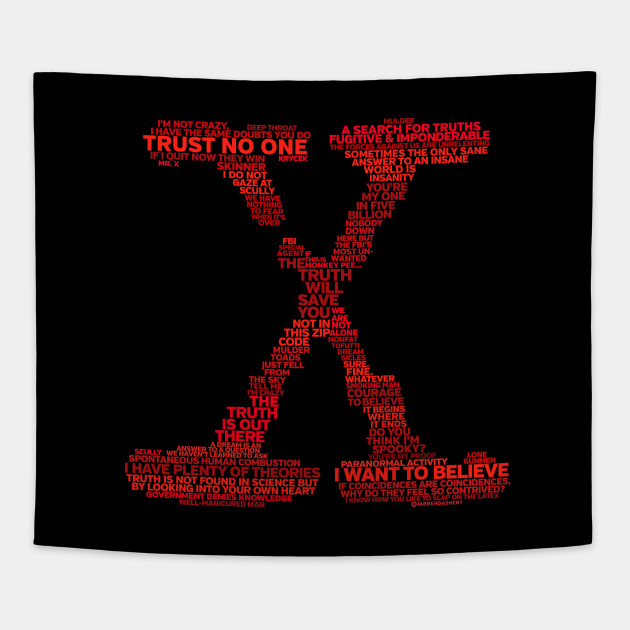 X Files Wisdom Red Xfiles Quote Tapestry Teepublic