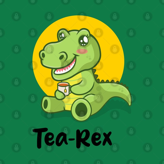 Tea-Rex dinosaur (on light colors) by Messy Nessie