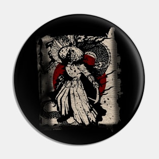 Dragon Samurai Traditional Japanese Warrior Gift Pin