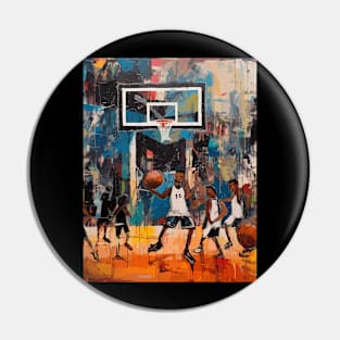 Abstract Basketball Pin