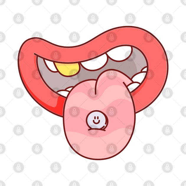 Silly And Funny Golden Tooth Illustration by StreetDesigns