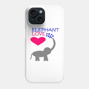 Love Elephants Love Hearts Love Wildlife Phone Case