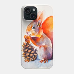 Watercolor squirrel Phone Case