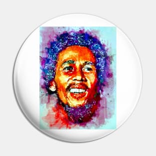 Watercolor Marley Face Pin