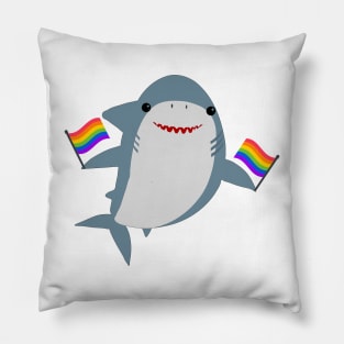 Pride Flag Shark Pillow