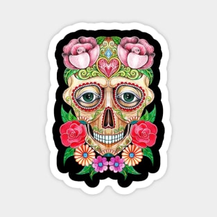 Sugar skull fancy day of the dead. Magnet