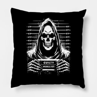 Grim Reaper Mugshot Pillow