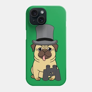 Pug dog ready for the races Phone Case