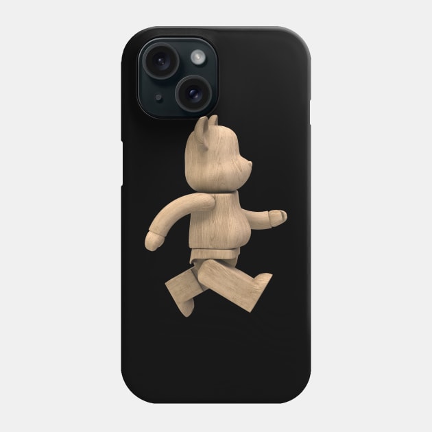 Wood Bearbrick Phone Case by visualeffect