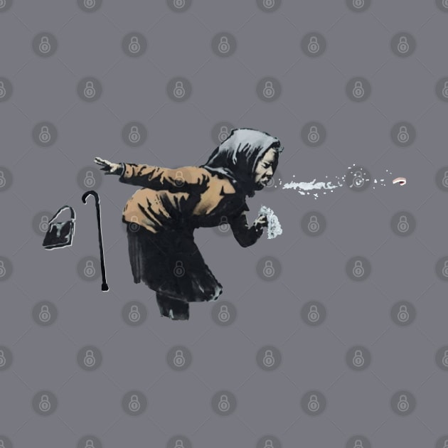 BANKSY Sneezing Woman Aachoo! by inkstyl