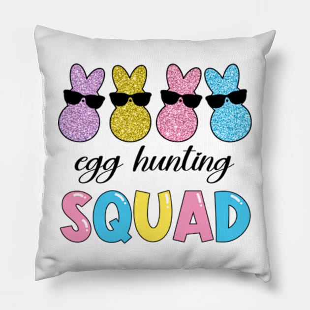 Egg Hunting Squad Easter Pillow by JanaeLarson