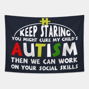 Autism Shirt Autism Awareness Shirt Autism Puzzle Tapestry