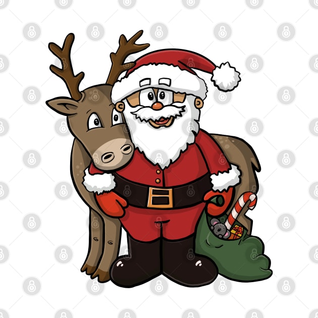 Deer Santa by vian