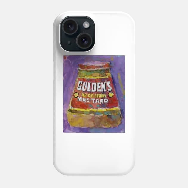 Gulden's Spicy Brown Mustard Phone Case by dfrdesign