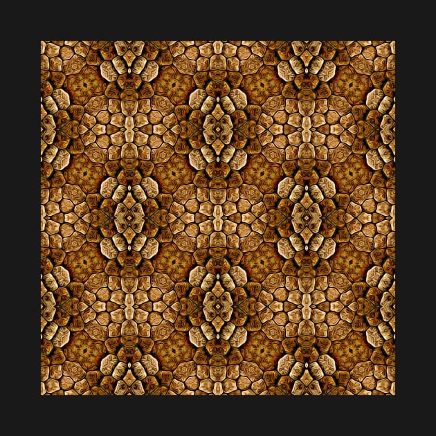 Brown Snakeskin Texture Artistic Pattern Number 8 by BubbleMench