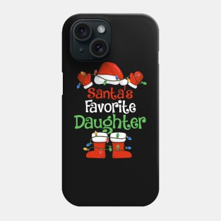 Santa's Favorite Daughter Funny Christmas Pajamas Phone Case