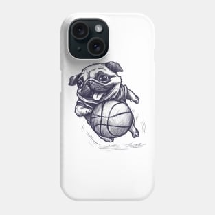 Pug Plying Basketball Phone Case