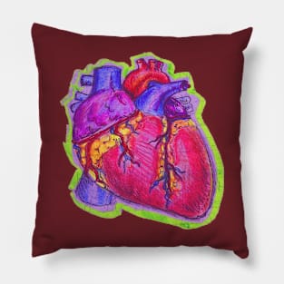 Anatomical Heart Doodle- Anatomy Med Drawing Pillow