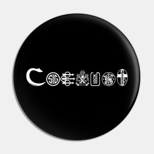 Coexist White Print Pin