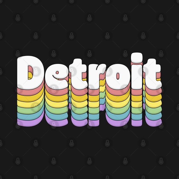 Detroit, Michigan // Retro Typography Design by DankFutura