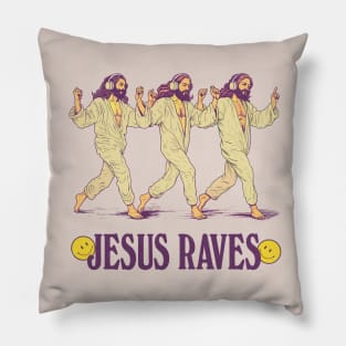 Jesus Raves Pillow