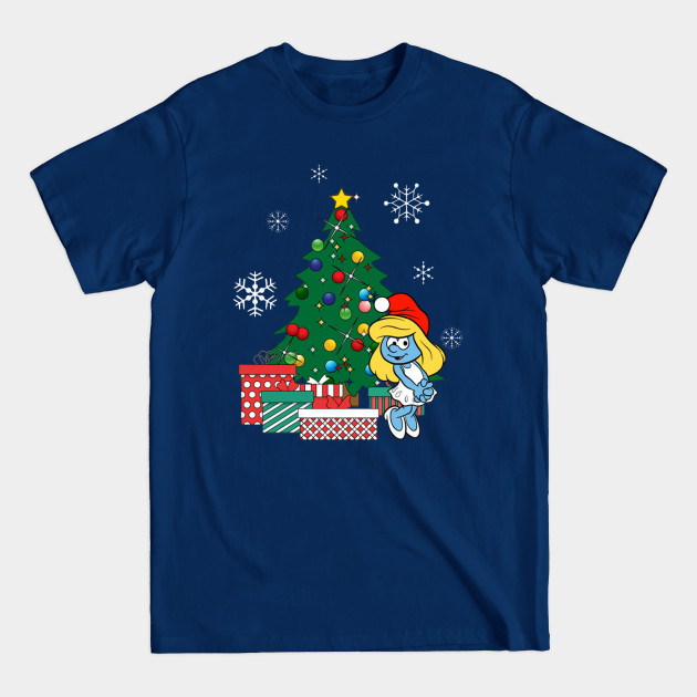 Disover Smurfette Around The Christmas Tree - Smurf - T-Shirt