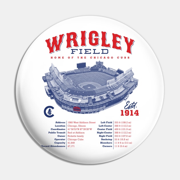 Wrigley Field Pin by MindsparkCreative