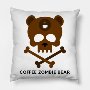 Coffee zombie bear Pillow