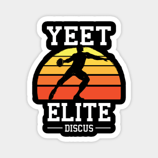 Yeet Elite Discus Athlete Retro Track N Field Athlete Magnet