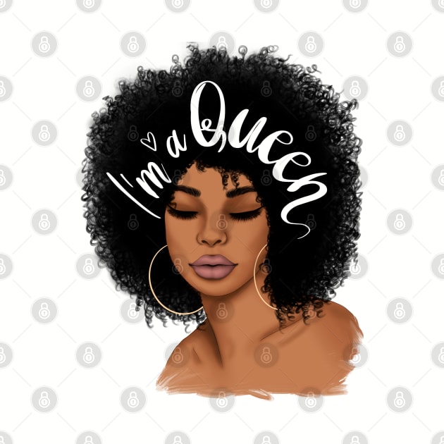 I am a queen, Black Queen, Black woman, Black girl magic by UrbanLifeApparel