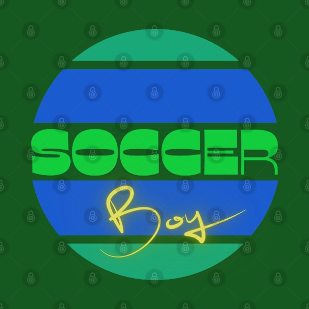 Soccer boy green blue sports design by Bailamor