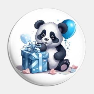 Cute Panda with gifts Pin