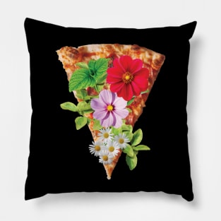 A Slice of Floral Pizza Pillow