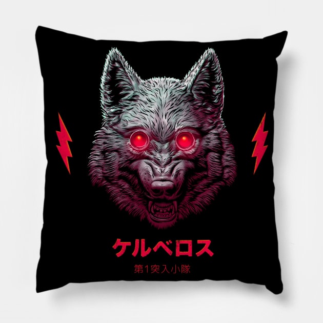 The Wolf Brigade Pillow by victorcalahan