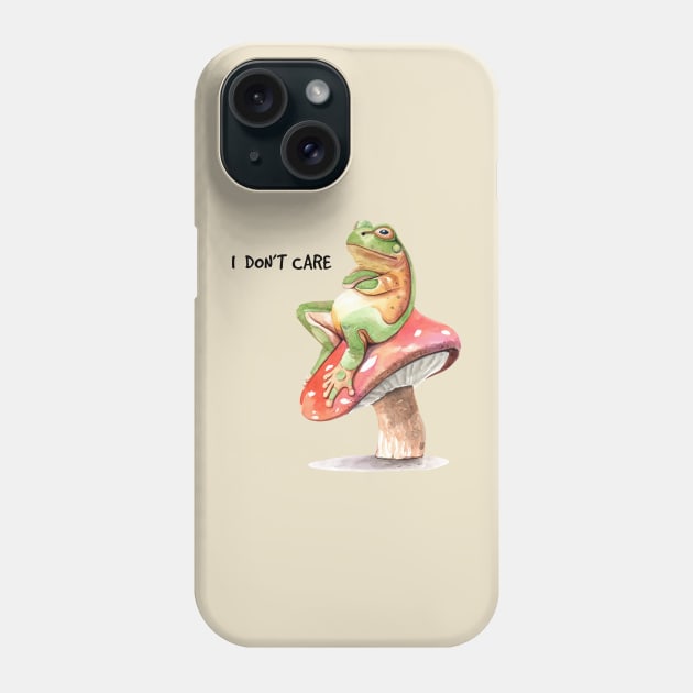 frog I don t care Phone Case by Mako Design 