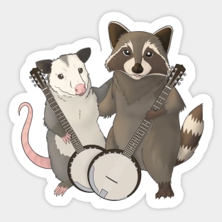 Cowboy Raccoon on a Goose with a Beer - Modelo Inspired, Funny Raccoon  Sticker, Eat Fast Live Trash Opossum Possums Awesome Possum Sticker