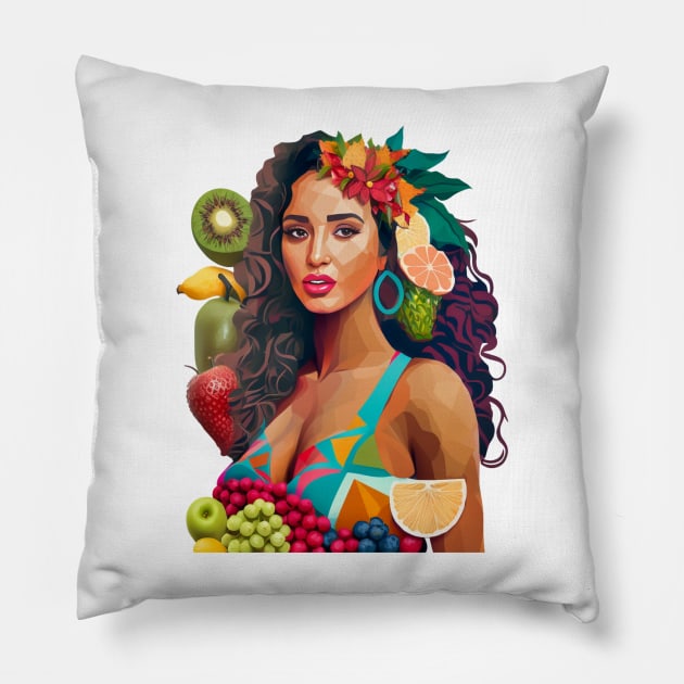 Belleza Latina Pillow by Unboxed Mind of J.A.Y LLC 