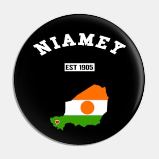 🌍 Niamey Niger Strong, Niger Flag Map, Est 1905, City Pride Pin