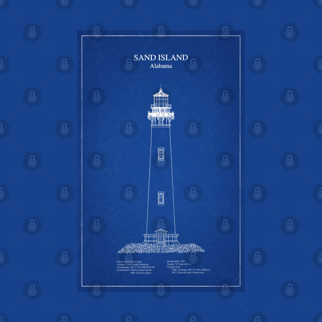 Sand Island Lighthouse - Alabama - AD by SPJE Illustration Photography