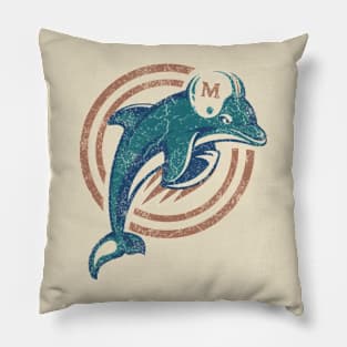 Miami dolphins // vintage Pillow