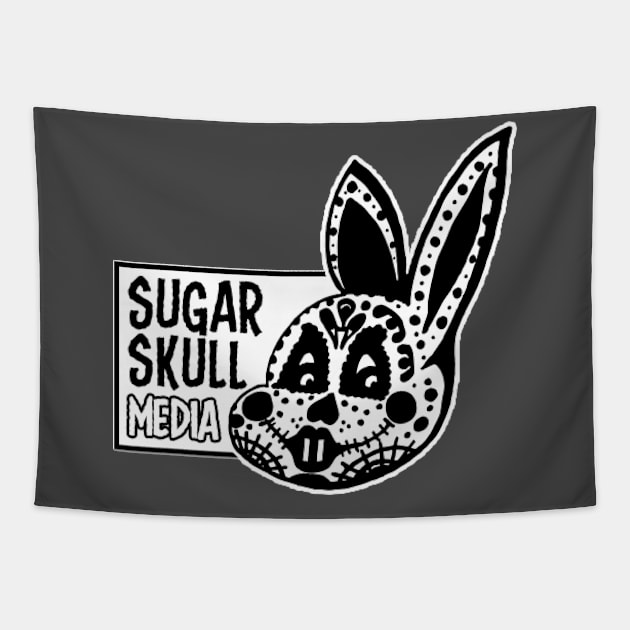 Sugar Skull Media Logo Tapestry by DrewEdwards