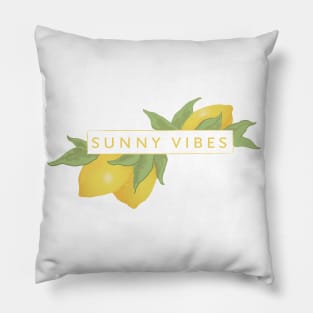 sunny lemons Pillow