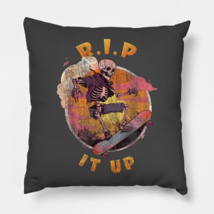 R.I.P It Up Skateboarder From The Afterlife Pillow