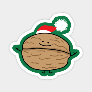 Walnut as Santa Claus Magnet