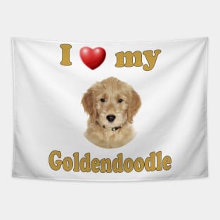 I Love My Goldendoodle Tapestry