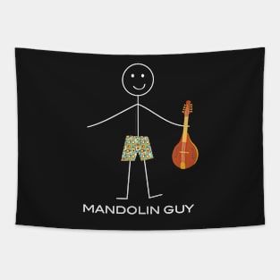 Funny Mens Mandolin Guitar Tapestry