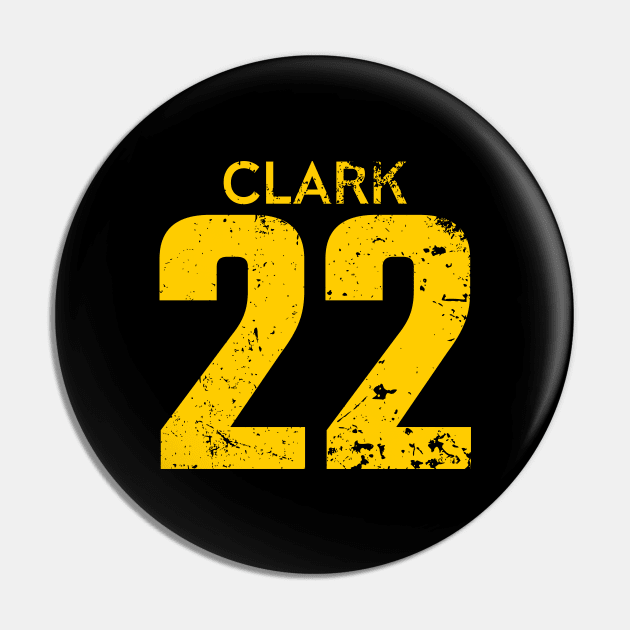 Caitlin Clark Yellow Distressed Jersey Number 22 Pin by itsMePopoi