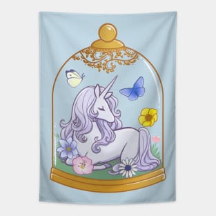 Unicorn In Captivity Tapestry