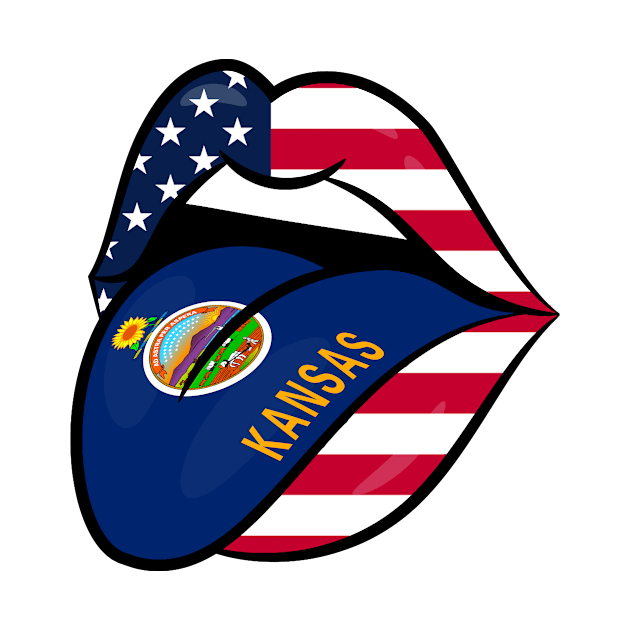 Kansas American Flag Mouth by ZSONN