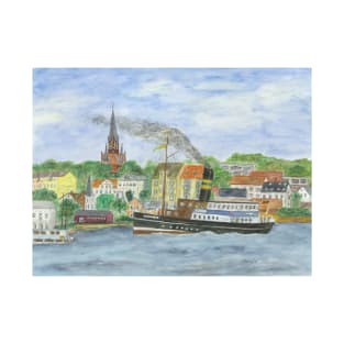 The Flensburg harbor with the Alexandra T-Shirt